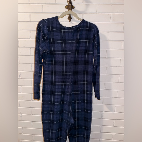 SMASH + TESS - COZY HOLIDAY PRESENT ROMPER - BLUE TARTAN PLAID - SMALL - GUC - Picture 5 of 9